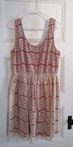 lace fit and flare dress